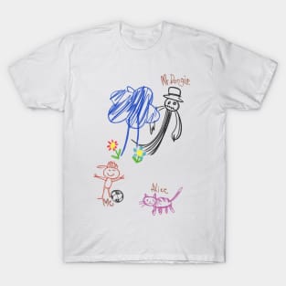 Chilling Innocence: Unsettling Artistry in Children's Creepy Drawings T-Shirt